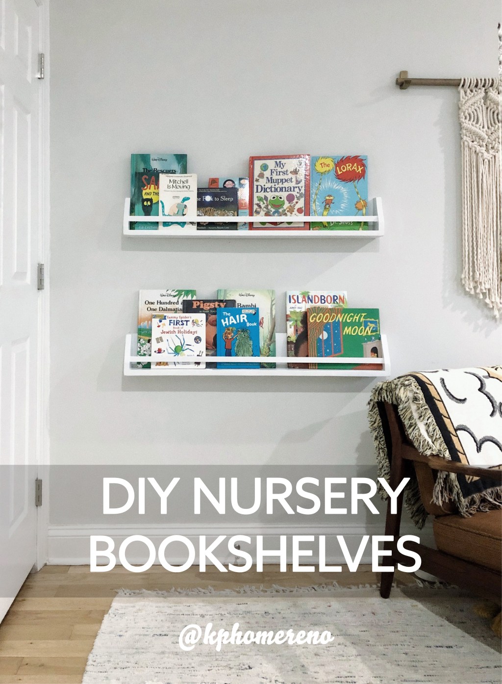 How to Make Easy Nursery Bookshelves