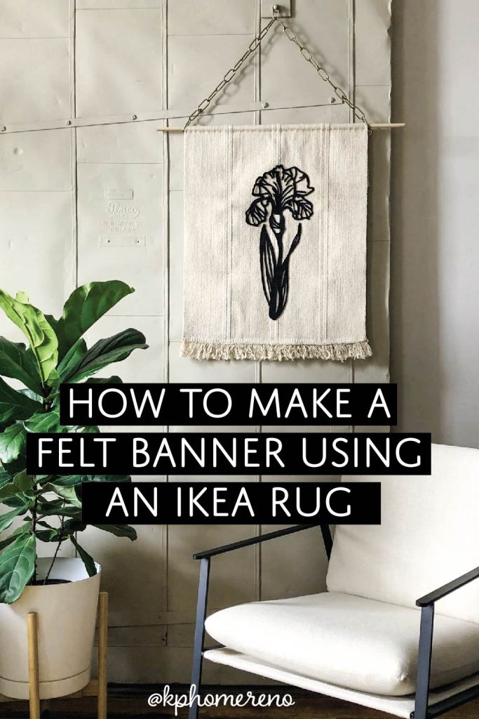 How to make a felt banner using an IKEA rug