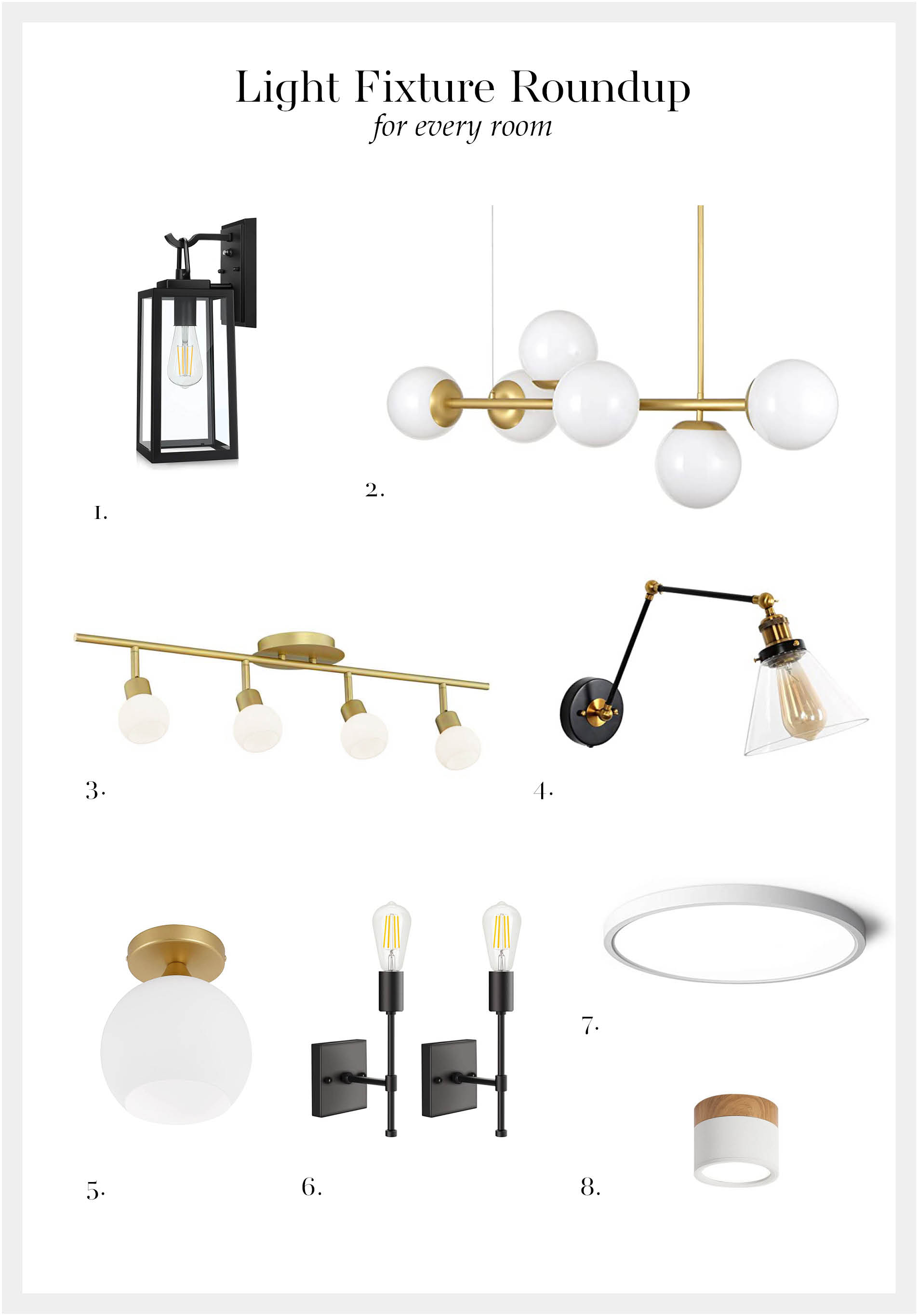 Light Fixture Round Up