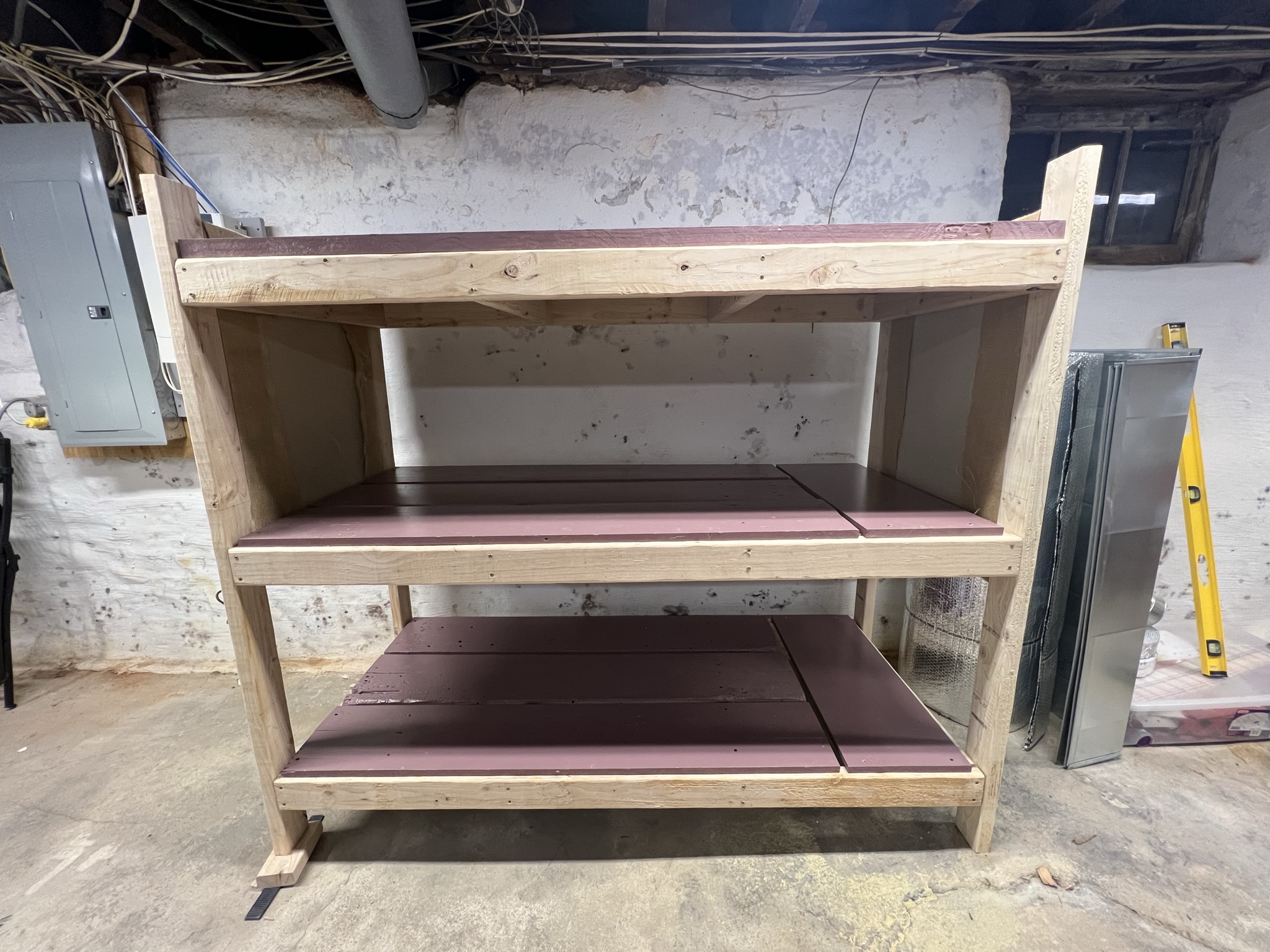 Scrap Wood Storage Shelves